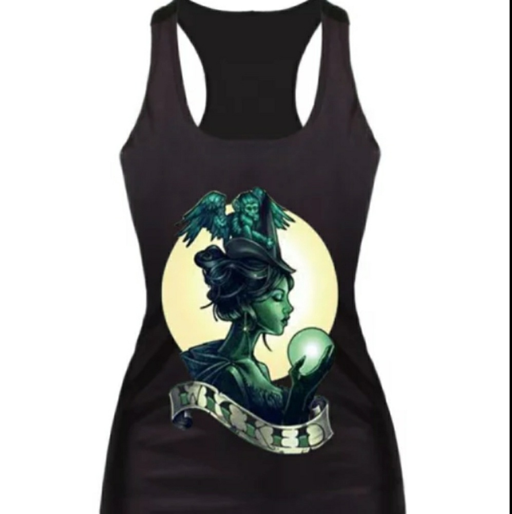 Wicked Graphic Racer Back Tank Top OSFM - Picture 2 of 6